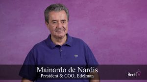 Edelman’s Mainardo de Nardis: AI Transformation Demands ‘Training, Retraining, Preparing Our People’